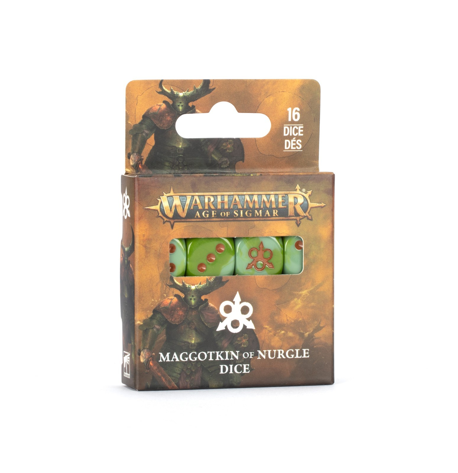 WARHAMMER AGE OF SIGMAR AOS MAGGOTKIN OF NURGLE 83-95 DICE SET NEW