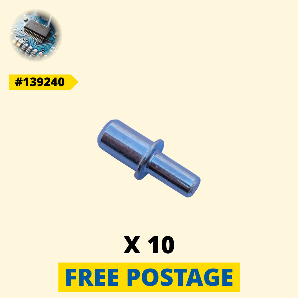 10 x 139240 IKEA Silver Shelf Support Pegs for HJALPA, GNEDBY, AURDAL [Slovakia]
