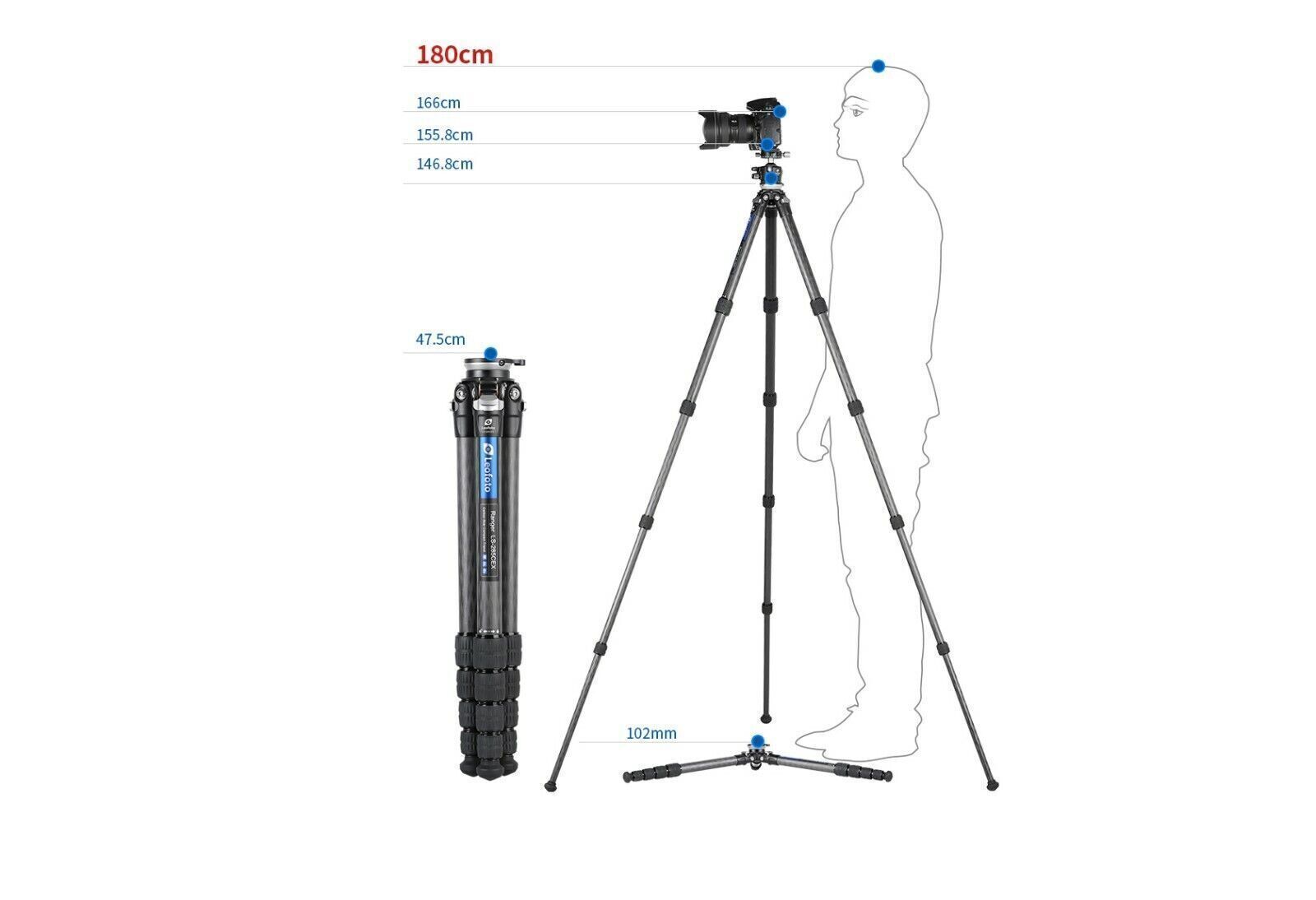 Leofoto Ranger LS-285CEX Leveling Base Tripod