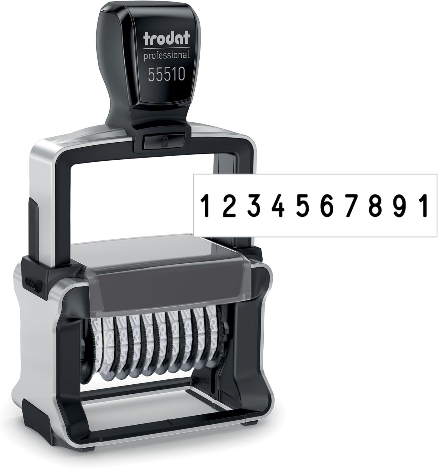 Trodat Numberer Stamp Professional 55510 – 10 Digits, Self Inking, 3/16" (5 Mm)