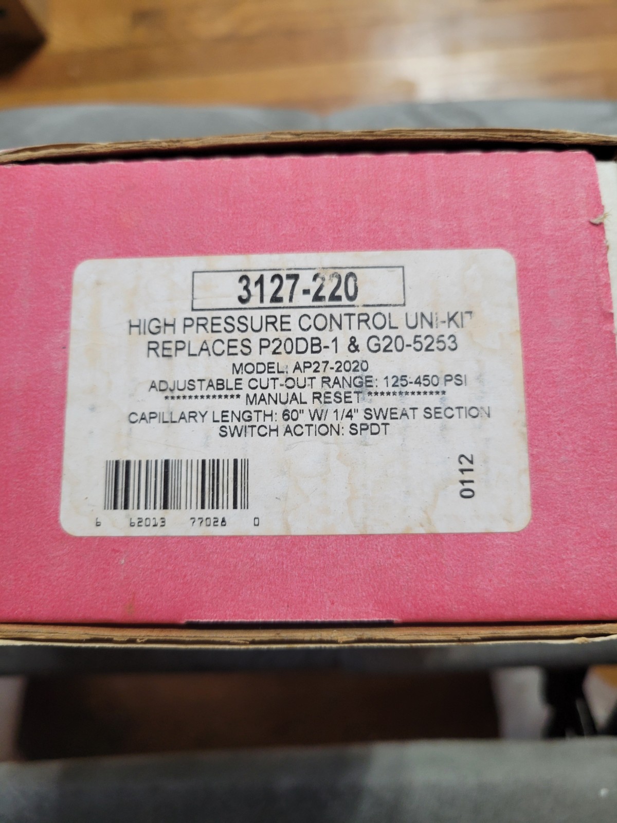 Robertshaw 3127-220 High Pressure Control Uni-Kit Assembly Automation Part