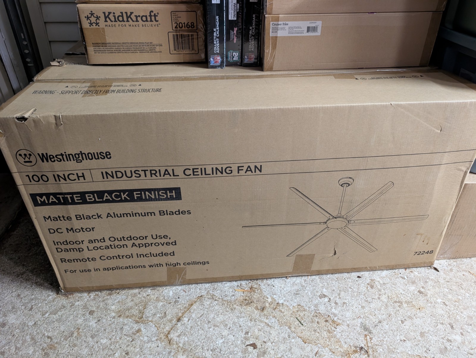 NEW IN BOX Westinghouse 7224800 100-Inch Industrial Ceiling Fan HVLS Black 72248
