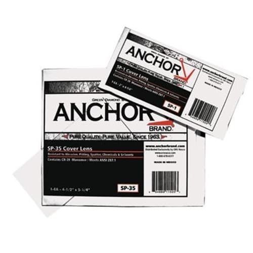 Anchor SP35 5-1/4 x 4-1/2 Polycarbonate Cover Lens Scratch/Static Resistant