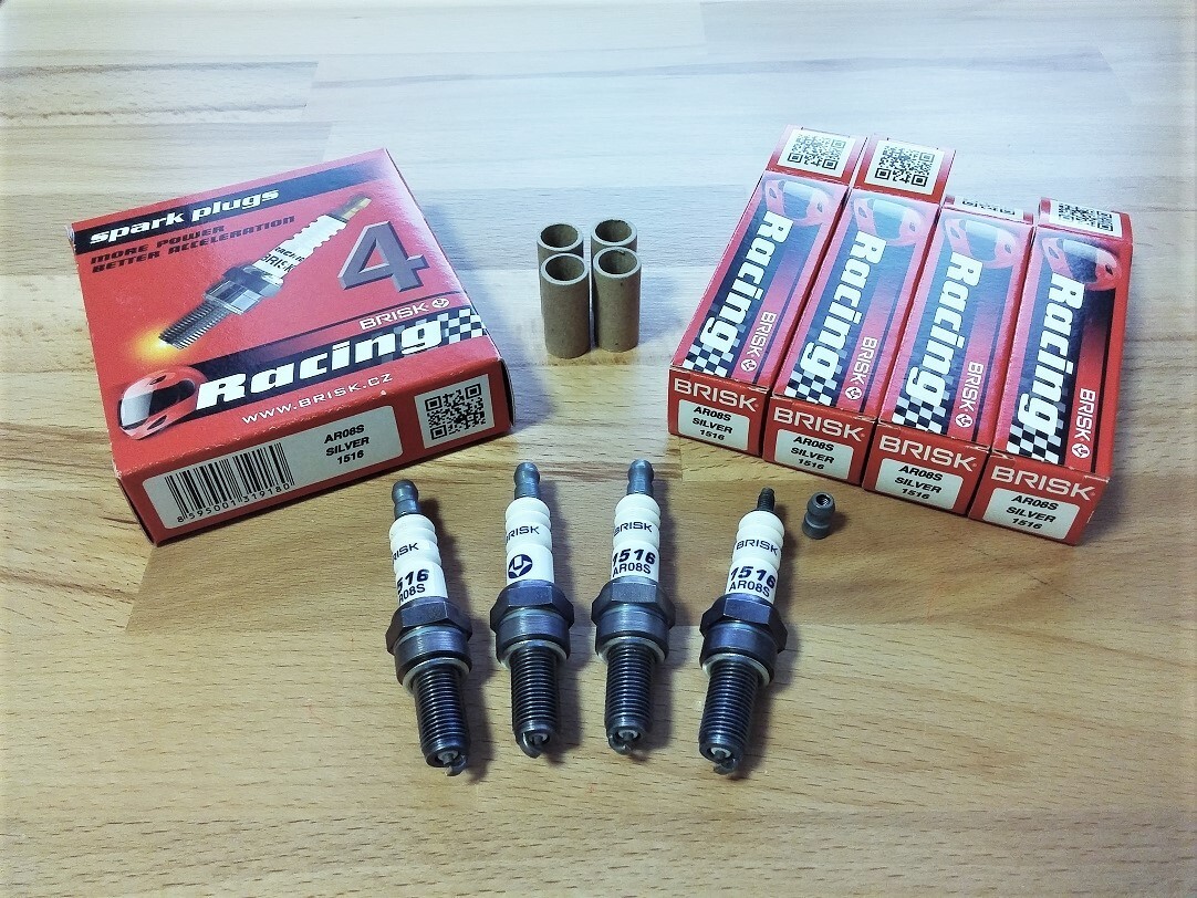 4x BRISK AR08S-nc7 Upgrade Racing Spark Plugs fit: Yamaha YZF-R6 - 1999 to 2020