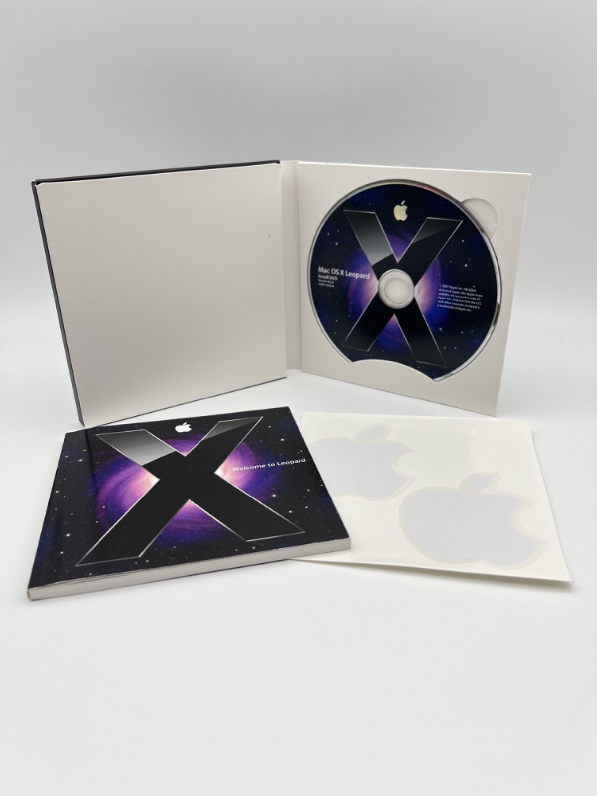 APPLE Mac OS X Version 10.5.4 Leopard Retail Pack Disc DVD Mint Complete 2007