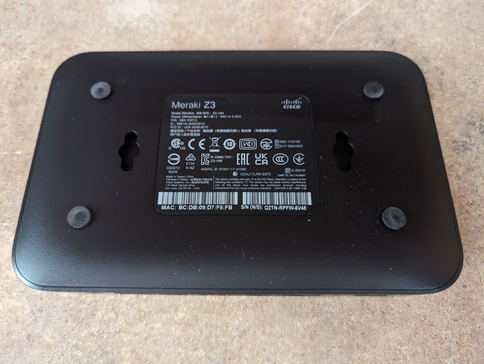 CISCO MERAKI Z3 VPN FIREWALL H4-47