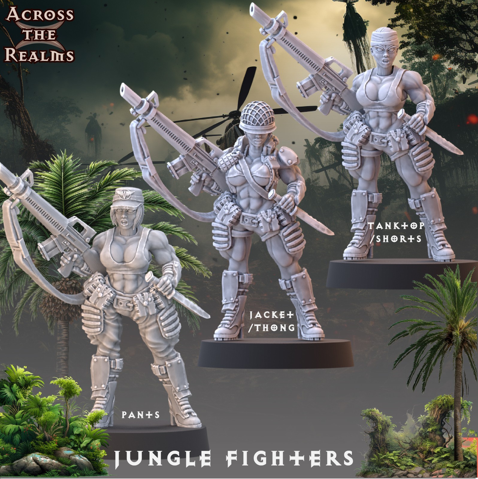 Across the Realms 28mm Jungle Fighters Set