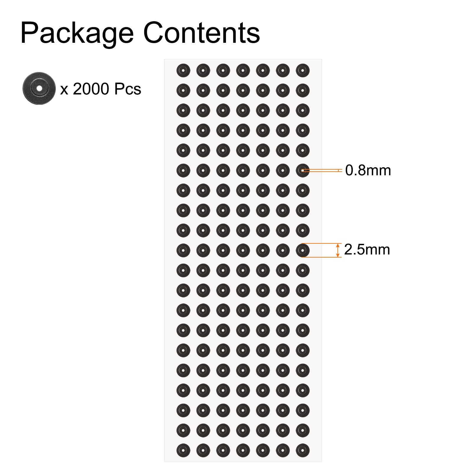 2000Pcs 3D Scanner Markers 0.8mm for 3D Scanner, 3D Tracking Dots