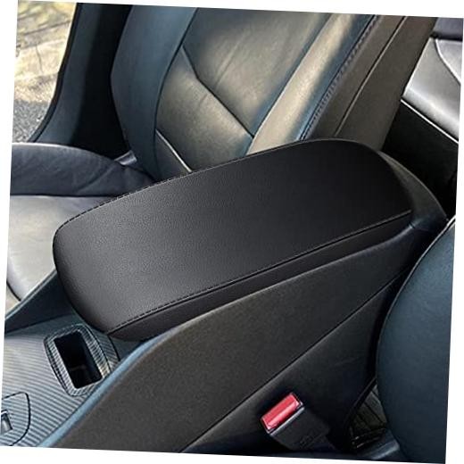 Console Covers for 2016-2025 Chevrolet Malibu Armrest Black with Black Stiches