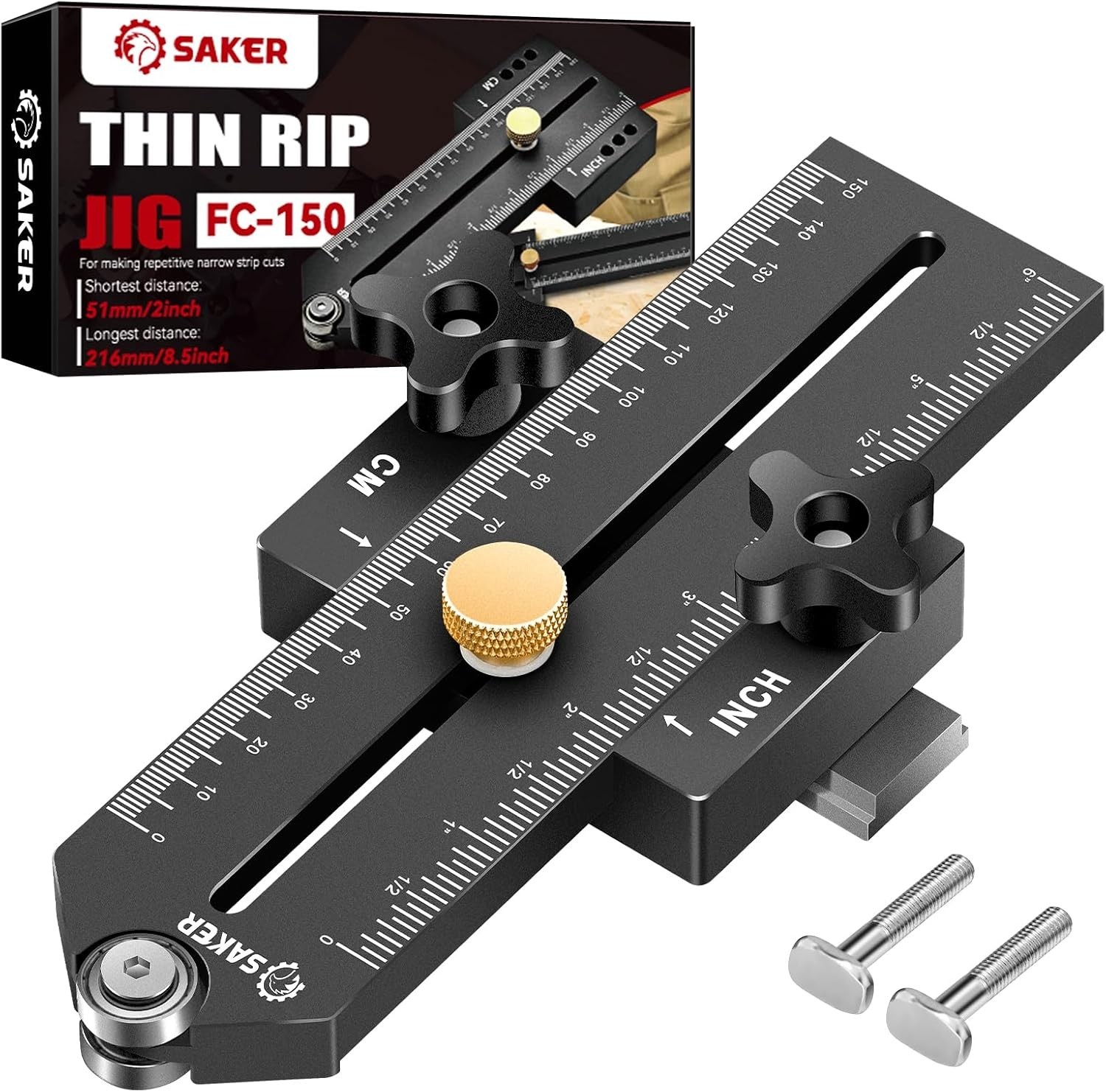 Saker Thin Rip Jig Table Saw Jig Guide, Making Repetitive Narrow Strip Cuts, Fit