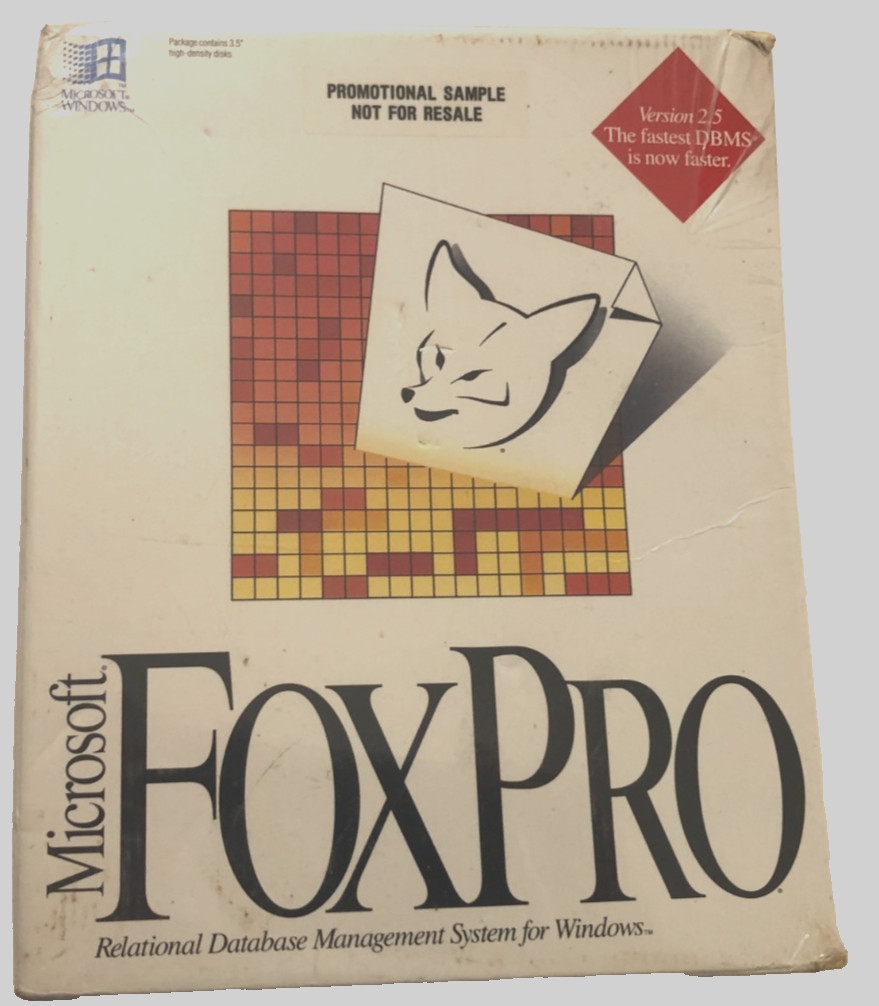 Microsoft Fox Pro v 2.5 Promotional Sample Vintage 1992 New