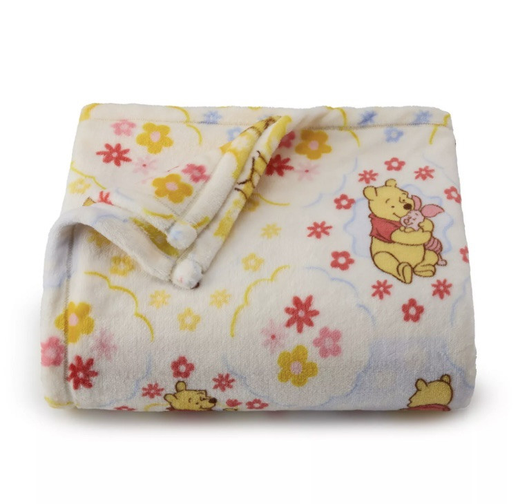 Big One Supersoft Yellow Plush Throw Disney Winnie The Pooh & Piglet 5’x6’ New