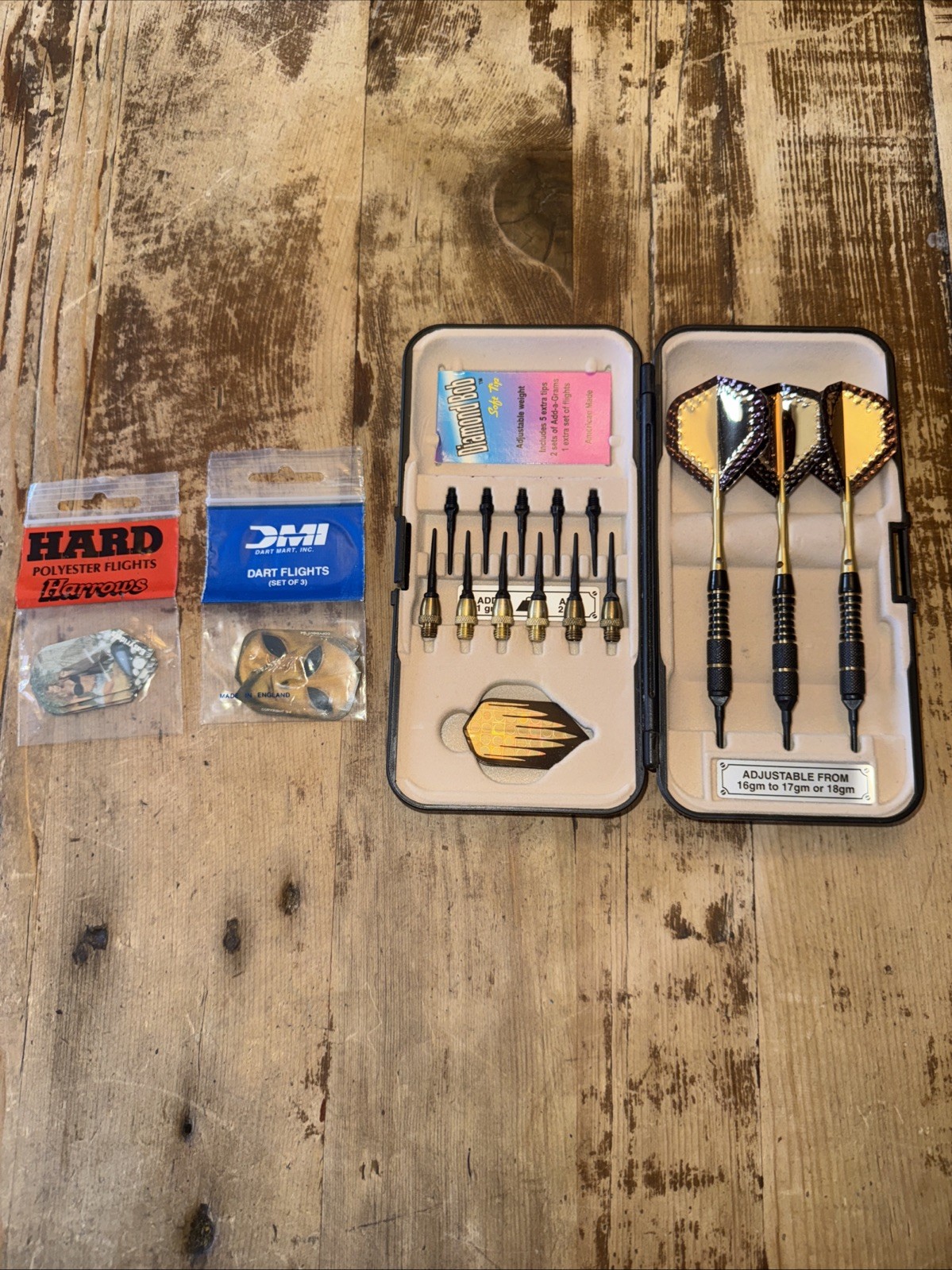Diamond Bob Soft Tip Adjustable from 16 gm to 18 gm Dart Set of 3 Plus Extra