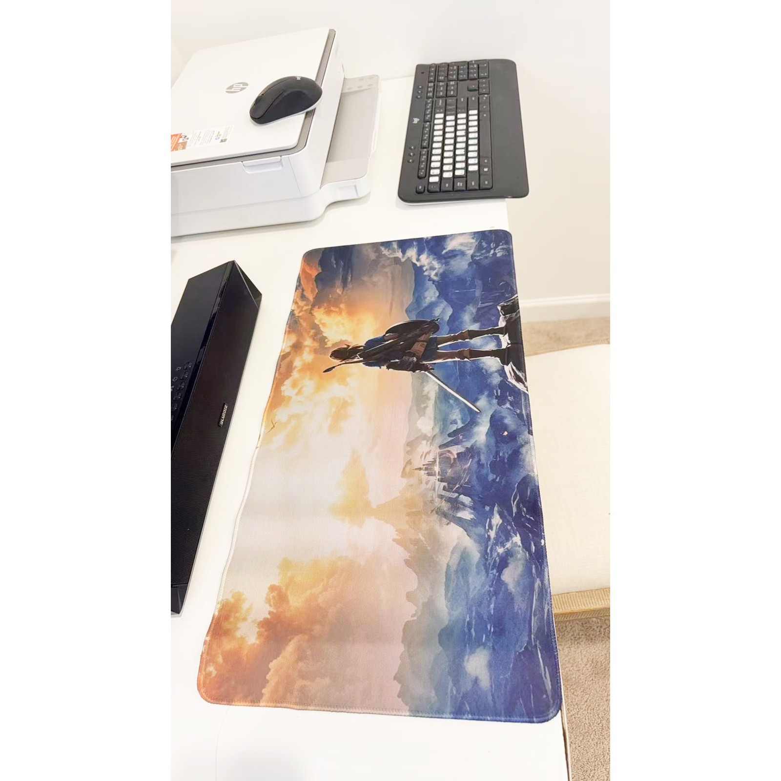 Legend of Zelda Link Overlook Large Gaming Mouse Pad 23.6"x11.5" Desk Mat