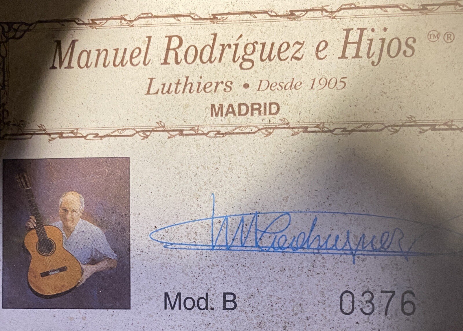 Manuel Rodriguez handmade signed classical guitar,Madrid,Spain