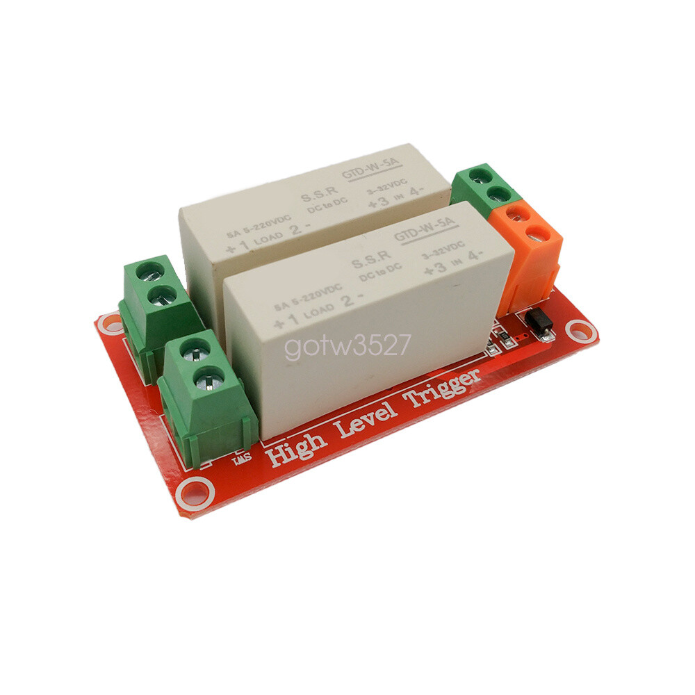 5A 2/4/8 Channels High Level Trigger DC Solid-State Relay Module Single-Phase