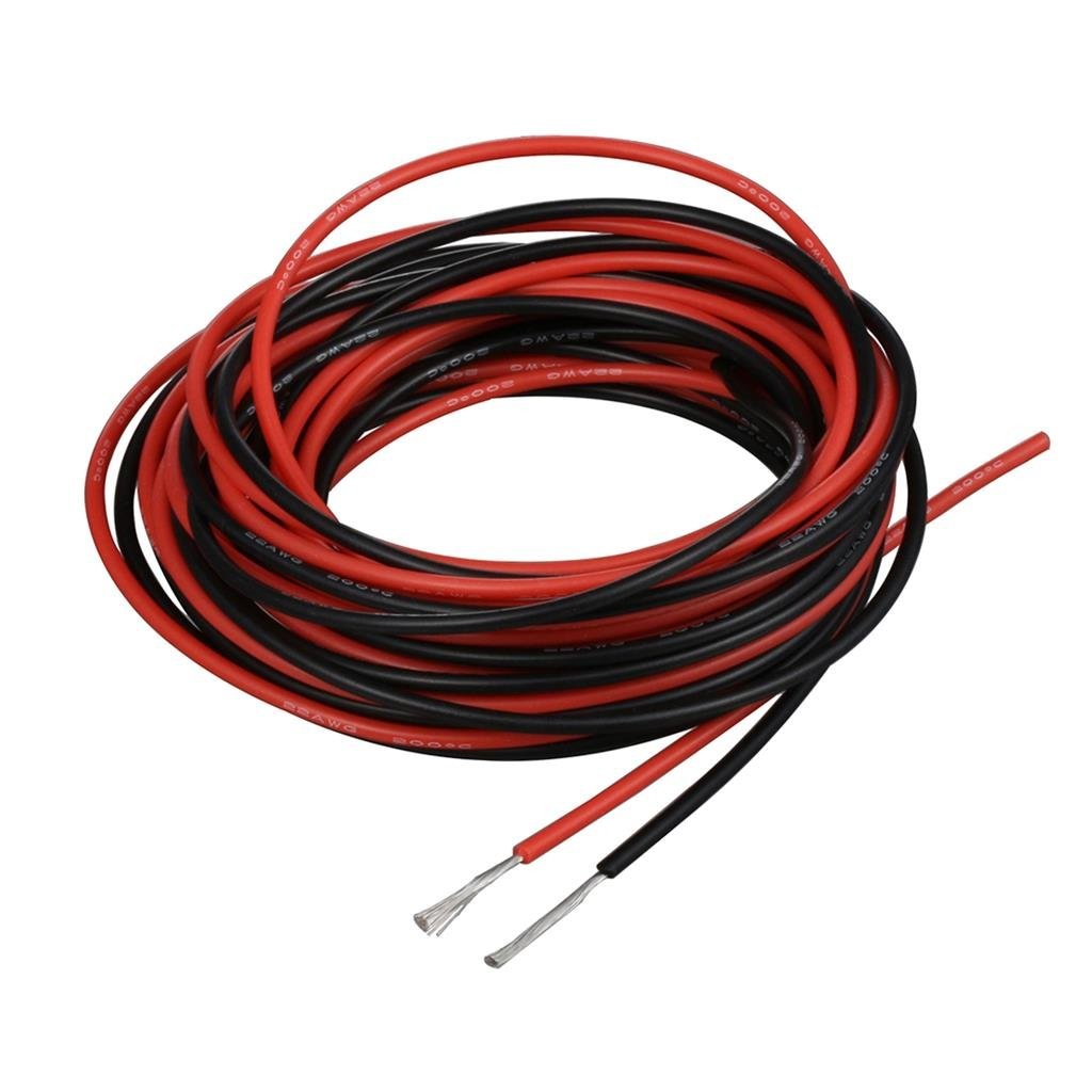 BNTECHGO 22 Gauge Silicone wire 10 ft red and 10 ft black Flexible 22 AWG