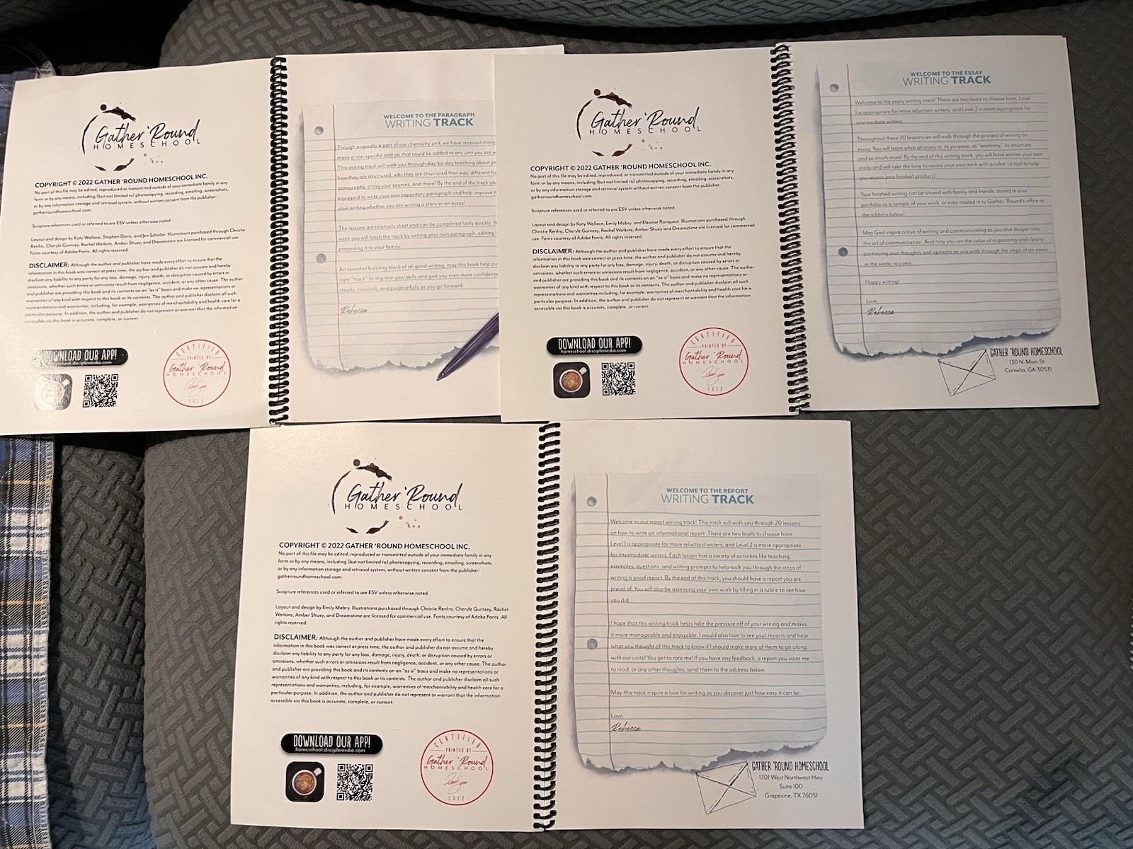Gather ‘Round Homeschool Writing Workbooks