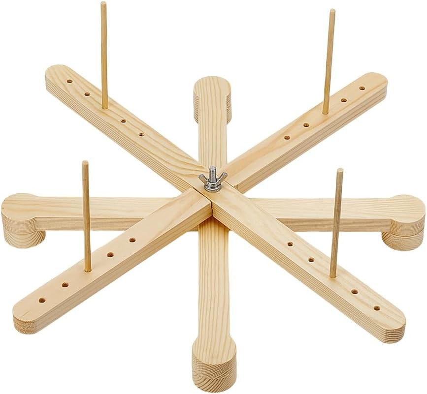 Amish Style Yarn Swift Winder, Portable Wooden Yarn Swift, Desktop Standing N...