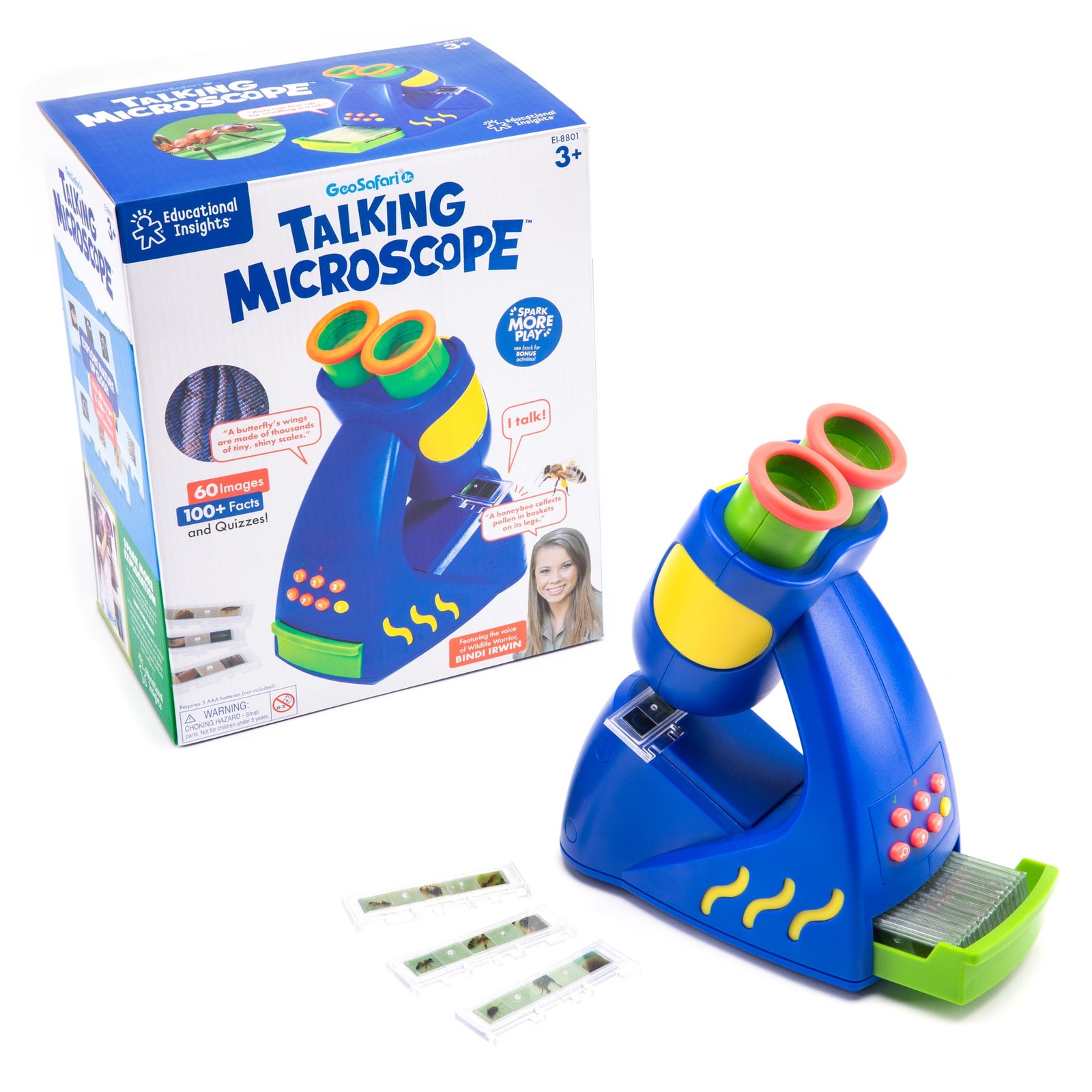 Talking Microscope 21 Piece Set with Prepared Slides Science Toy Kids Ages 3+