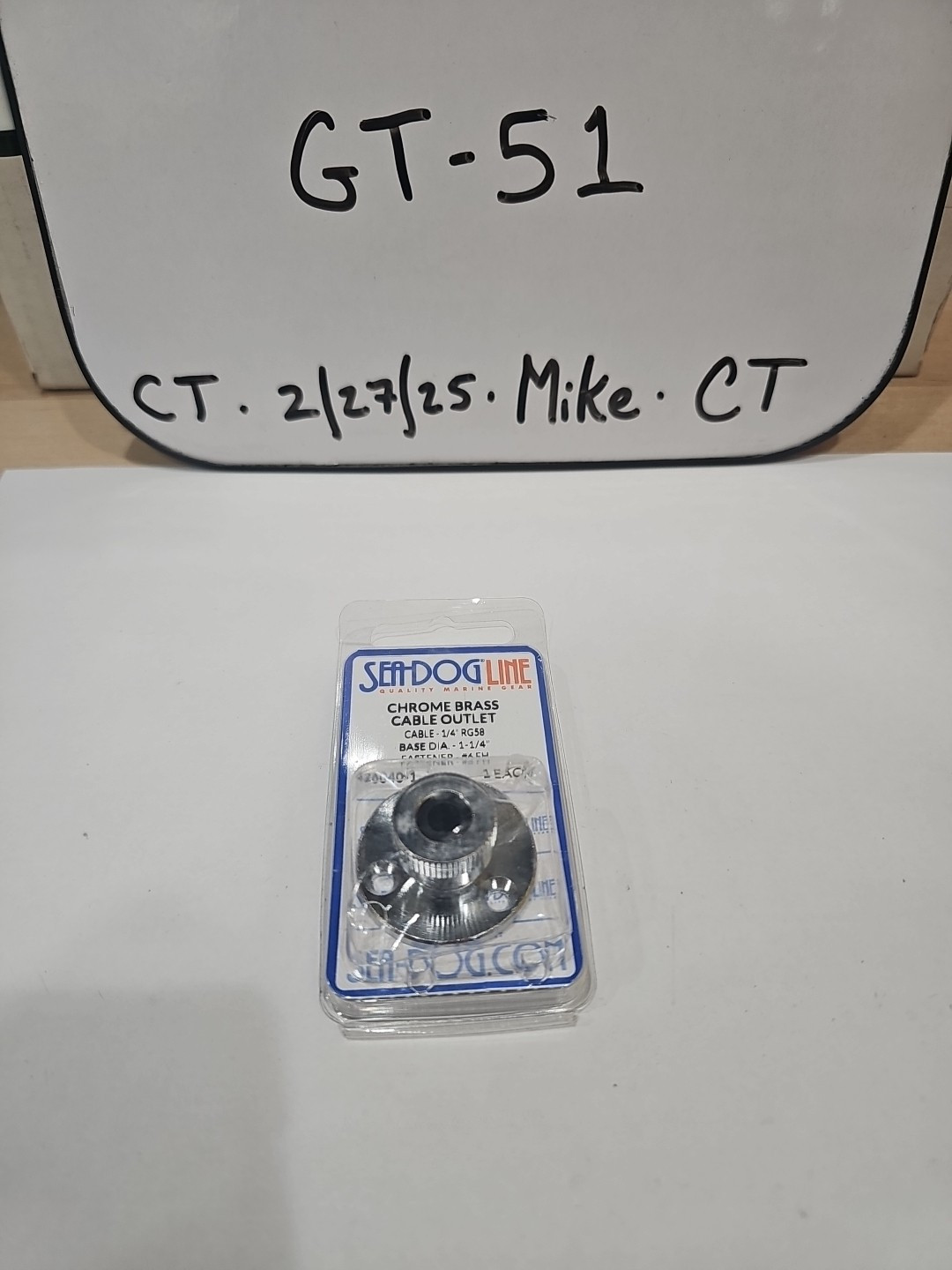 SEA DOG CORPORATION Cable Outlet Chrome Brass 1/4" RG58 426040-1