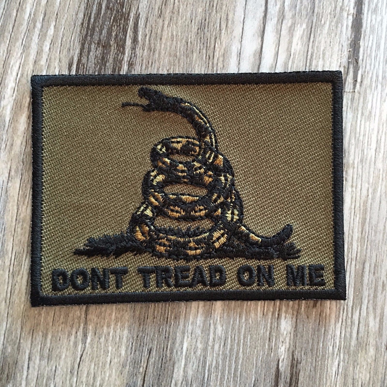 Gadsden Don't Tread On Me Patch, OD Green & Black