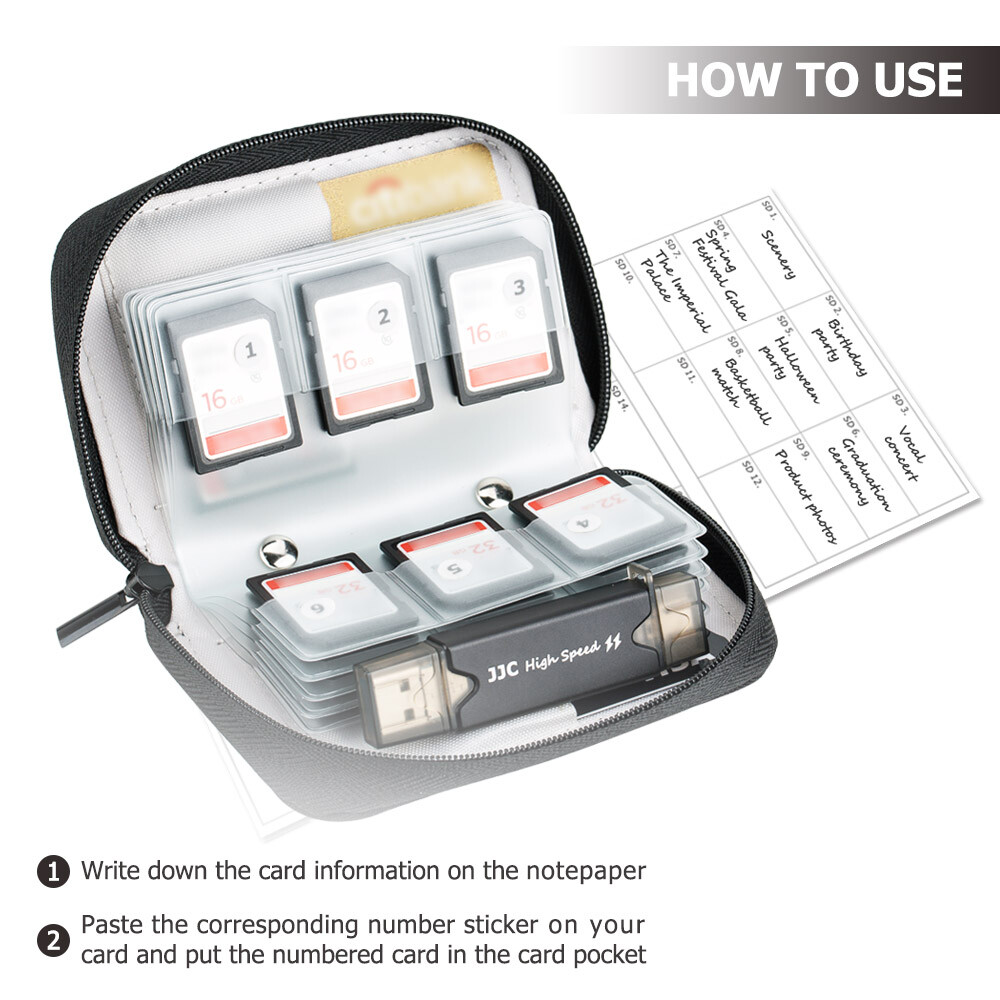 Camera Carrying Memory Card Case Holder Protector for 24 SD and 4 XQD CF Cards
