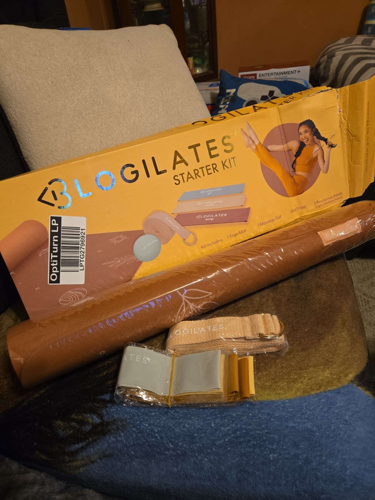 Blogilates Starter Fit Kit: Yoga Mat, Strap & Exercise Band for Core