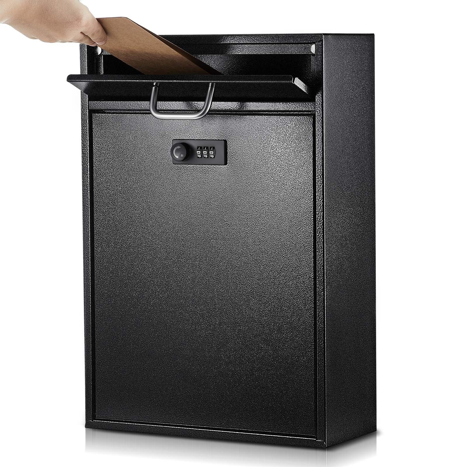 Wall Mount Mailbox with Combination Lock Large Locking Security Mailbox for O...