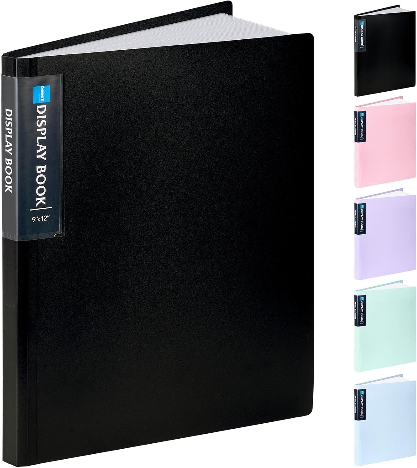 "Art Portfolio 9""x12"", 40 Pockets Large Display Folder with 80 Pages, Heavy Du