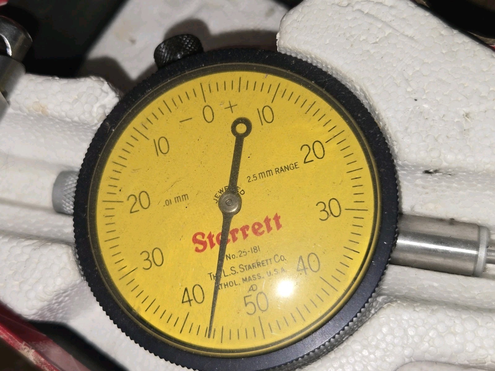 STARRETT 25-181 Reading Dial Drop Indicator 2.5 MM Range