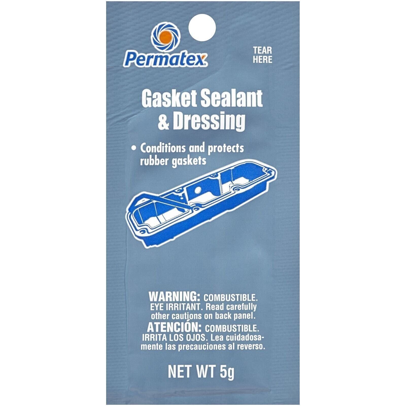 Permatex 09974 Gasket Sealant & Dressing 5g Packet Grey Non Hardening Pack of 1