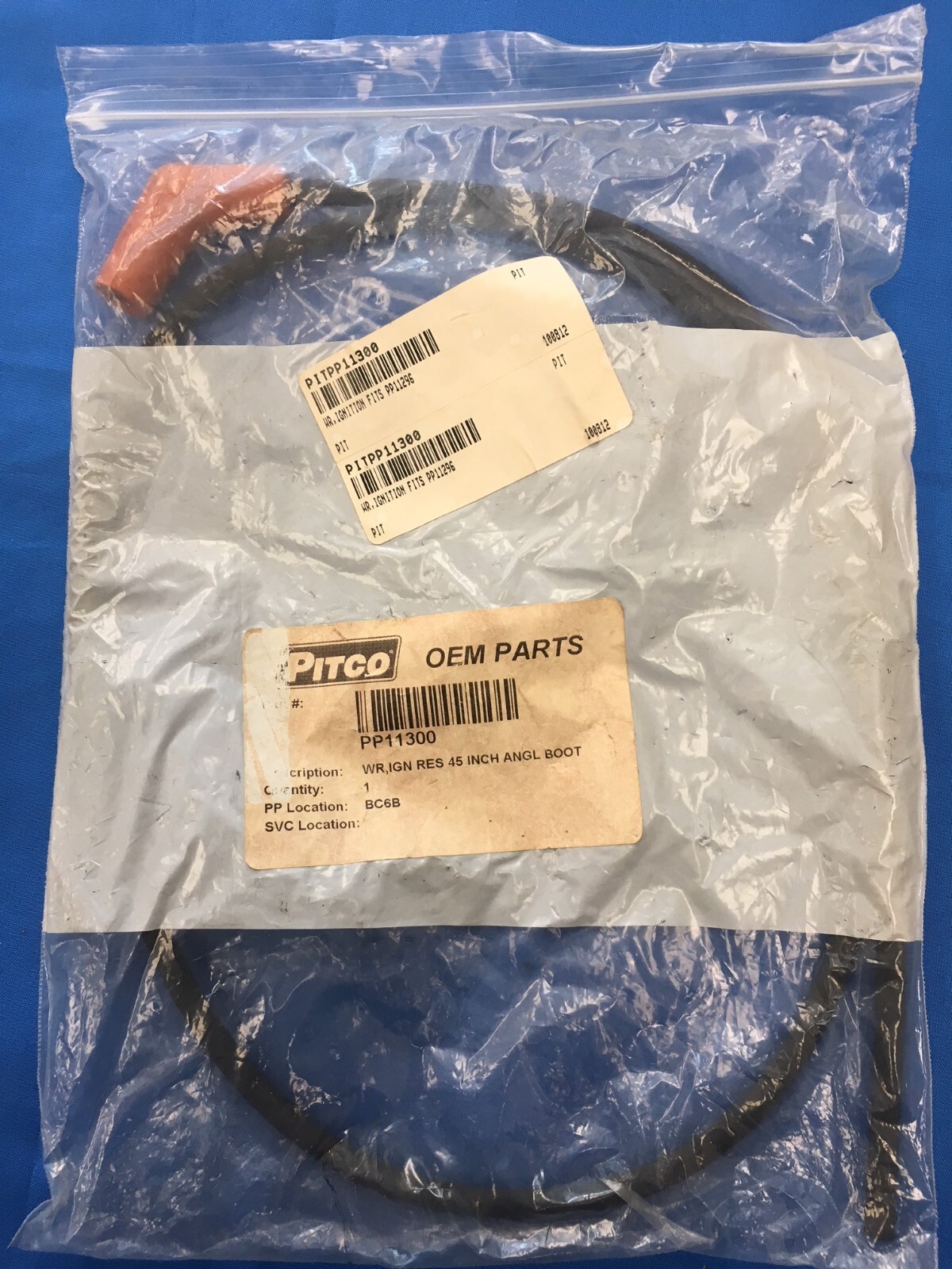 NEW OEM Pitco PP11300 WR,IGN 45in Angle Boot