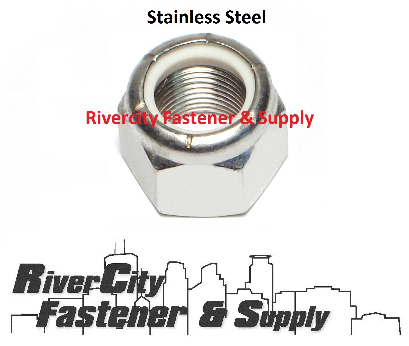 (100) 1/2-20 Stainless Nylon Insert Hex Stop Lock Nuts Fine Thread UNF 1/2x20