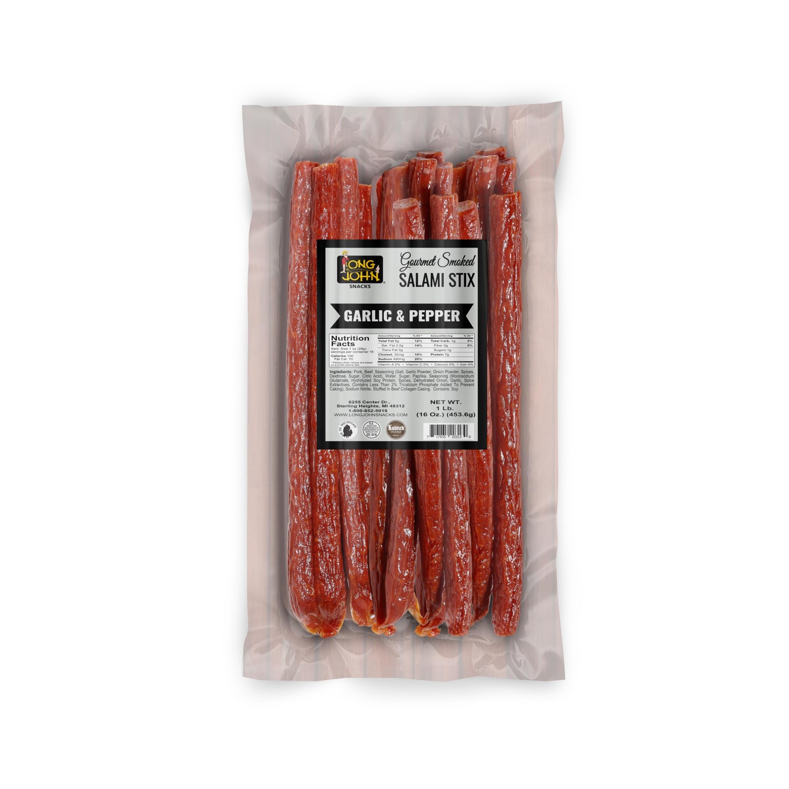 Dried Salami Sticks - High Protein Smoked Meat Sticks Bulk Pack - Made From F...