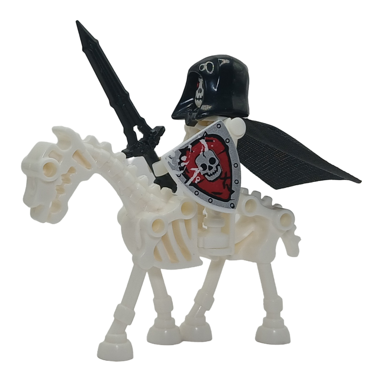 MOC Skeleton Black White Knight Riders Custom Minifig