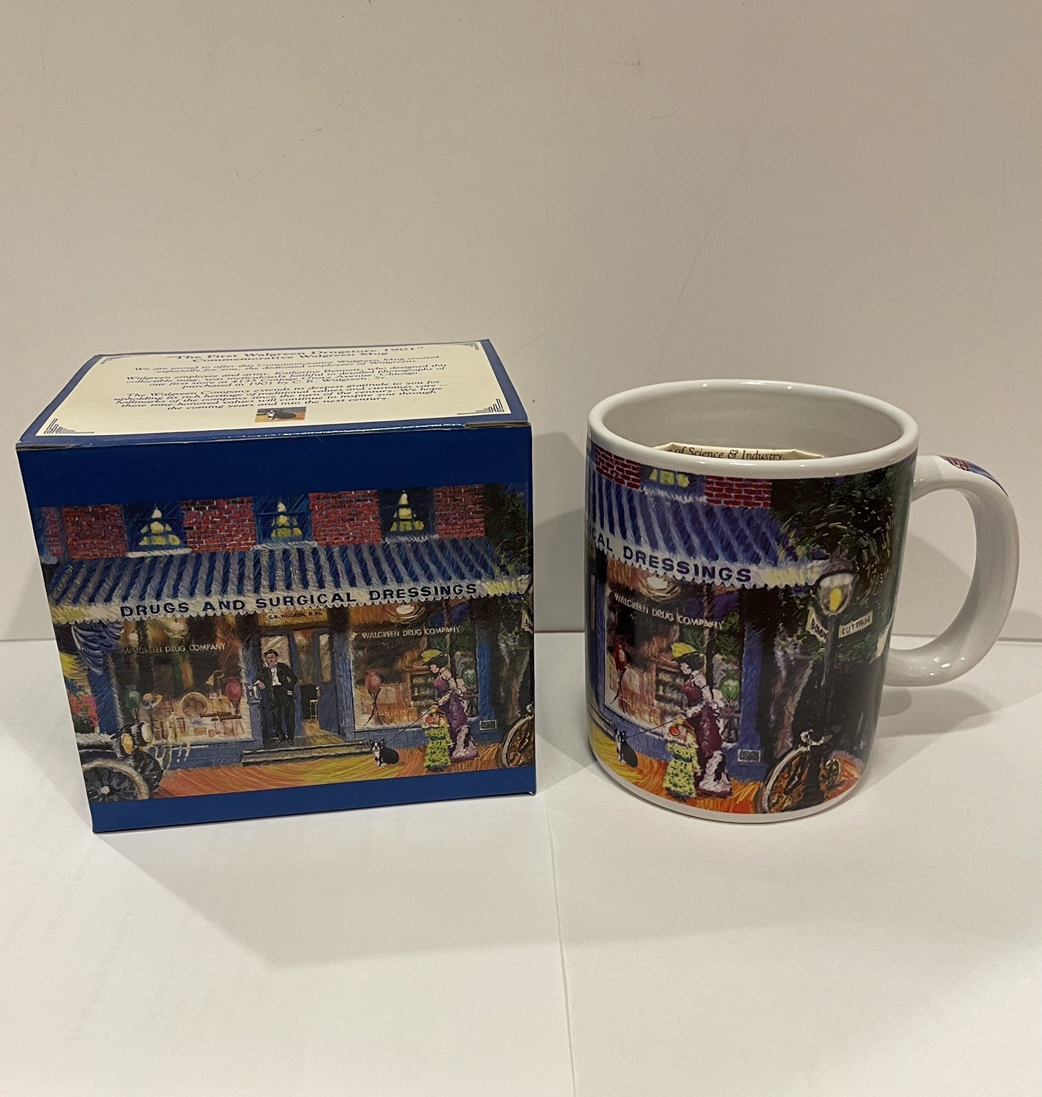 Walgreen Commemorative Coffee Mug - The First Drugstore 1901 - Vintage NEW w/Box
