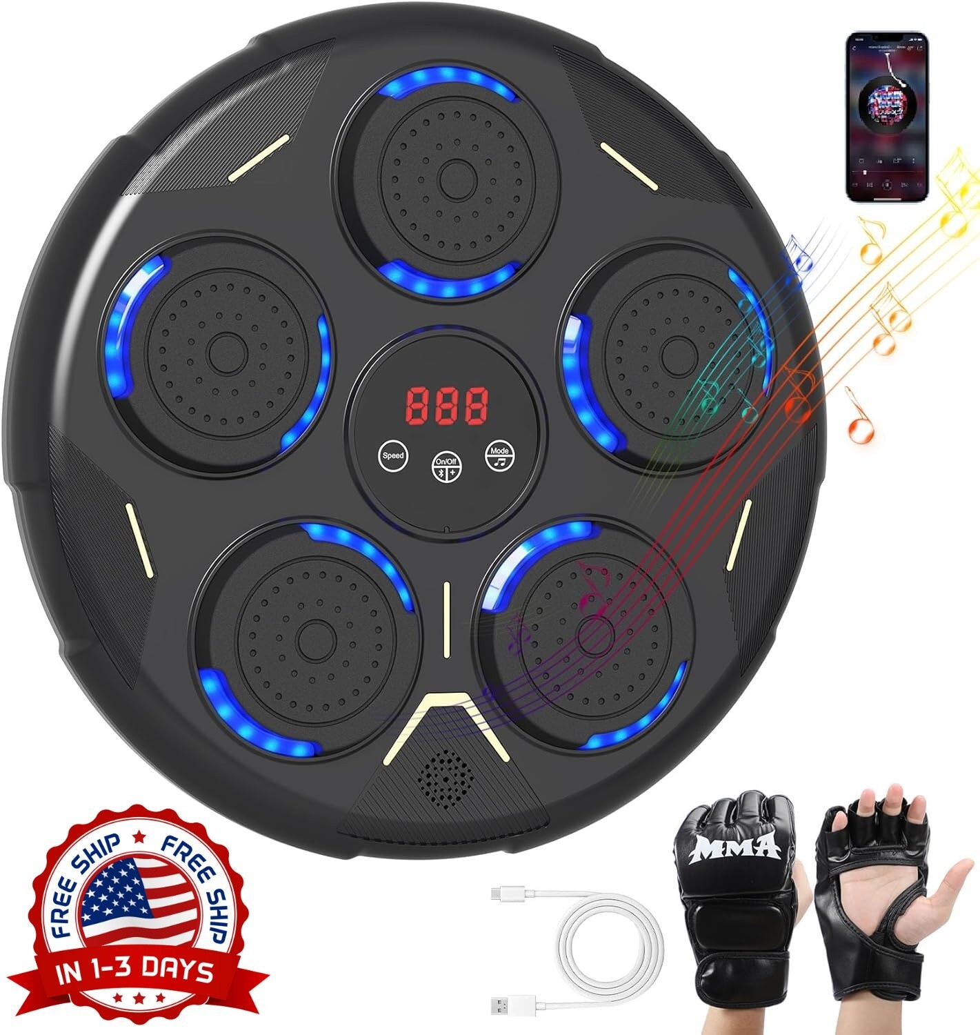 Máquina De Boxeo Inteligente Con Música Modelo Nuevo Para Adultos Y Niños NUEVO