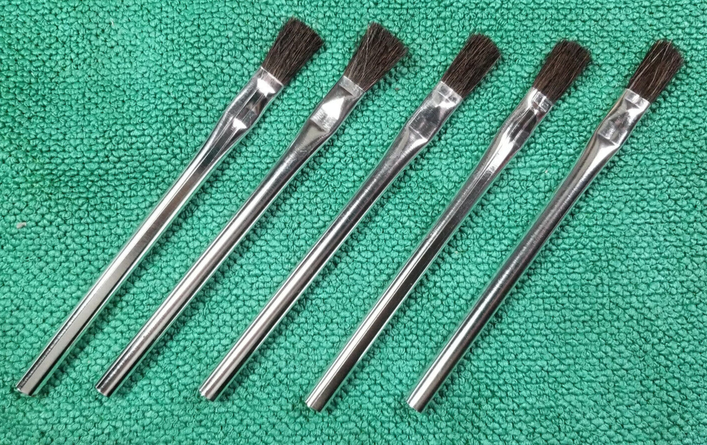 AES Industries AES-547 Acid Brush for Adhesives & Flux (5 Pack) 1/2 inch Wide