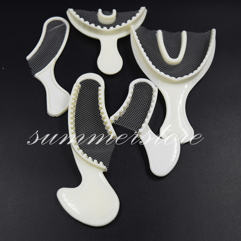 50 Pcs Dental Disposable Quadrant Bite Registration Triple Impression Trays