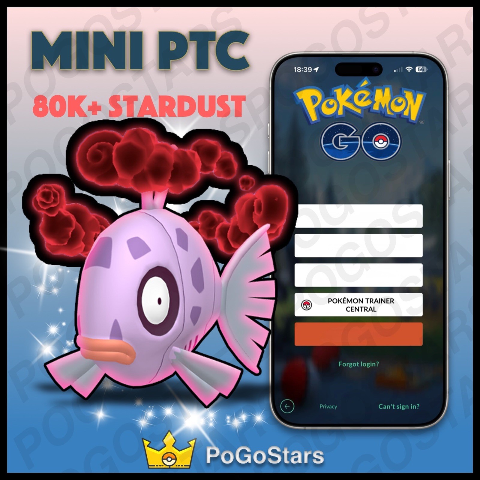 Pokémon PTC Go - Dynamax Shiny Feebas✨Read Description✨