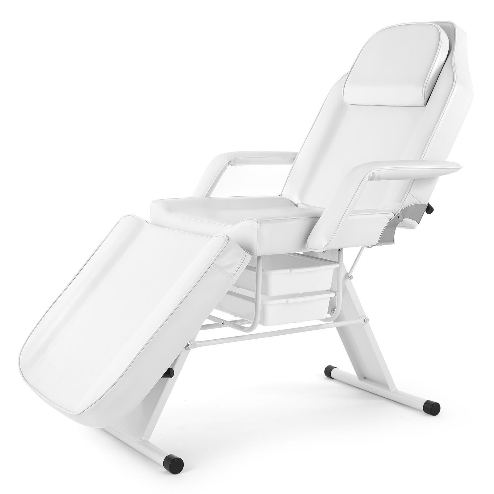Adjustable Massage Table Tattoo Chair Spa Salon Facial Bed Chair W/ Two Drawers