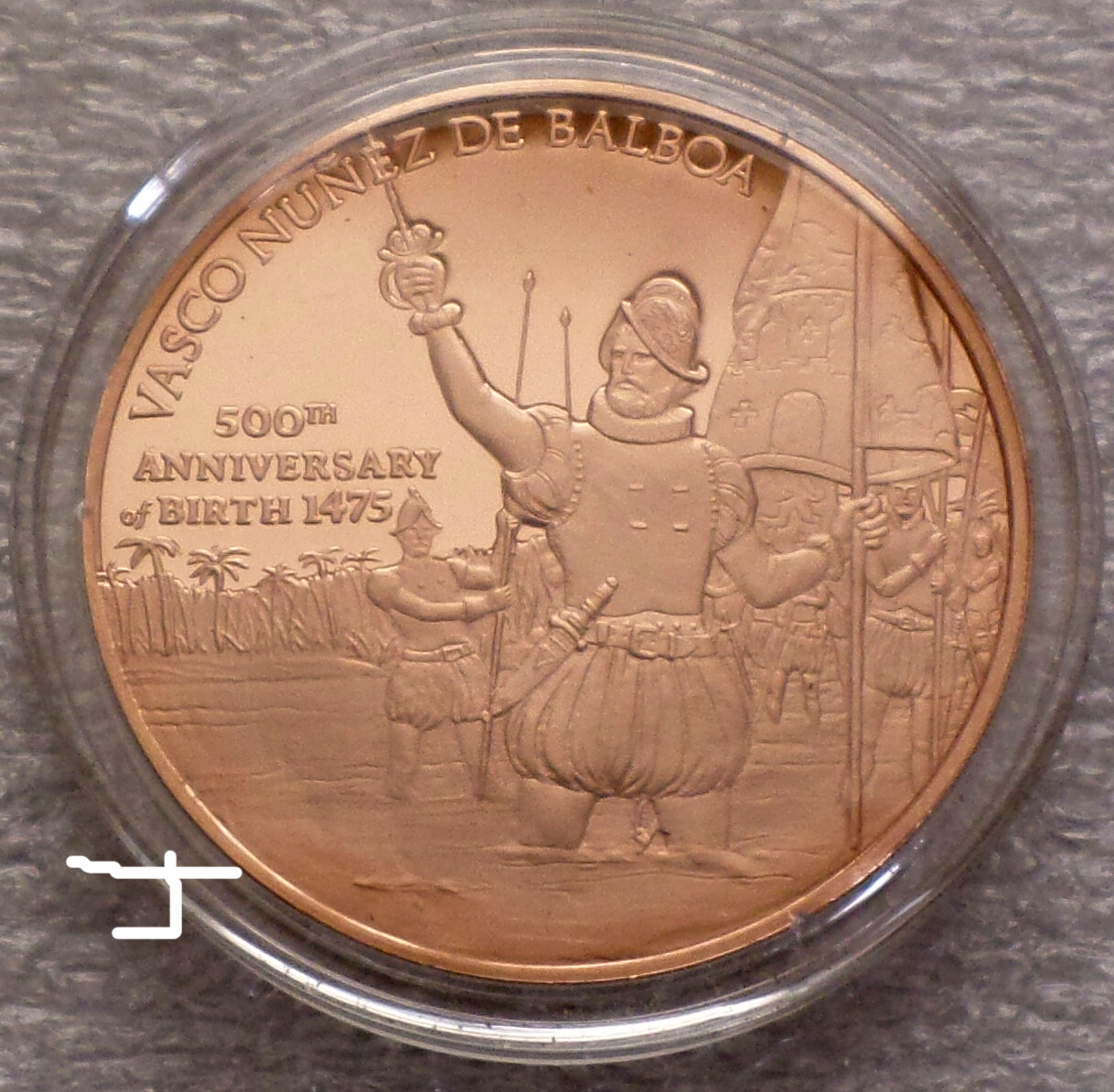 Vasco Nunez De Balboa American Geological Society of New York Proof Bronze Medal