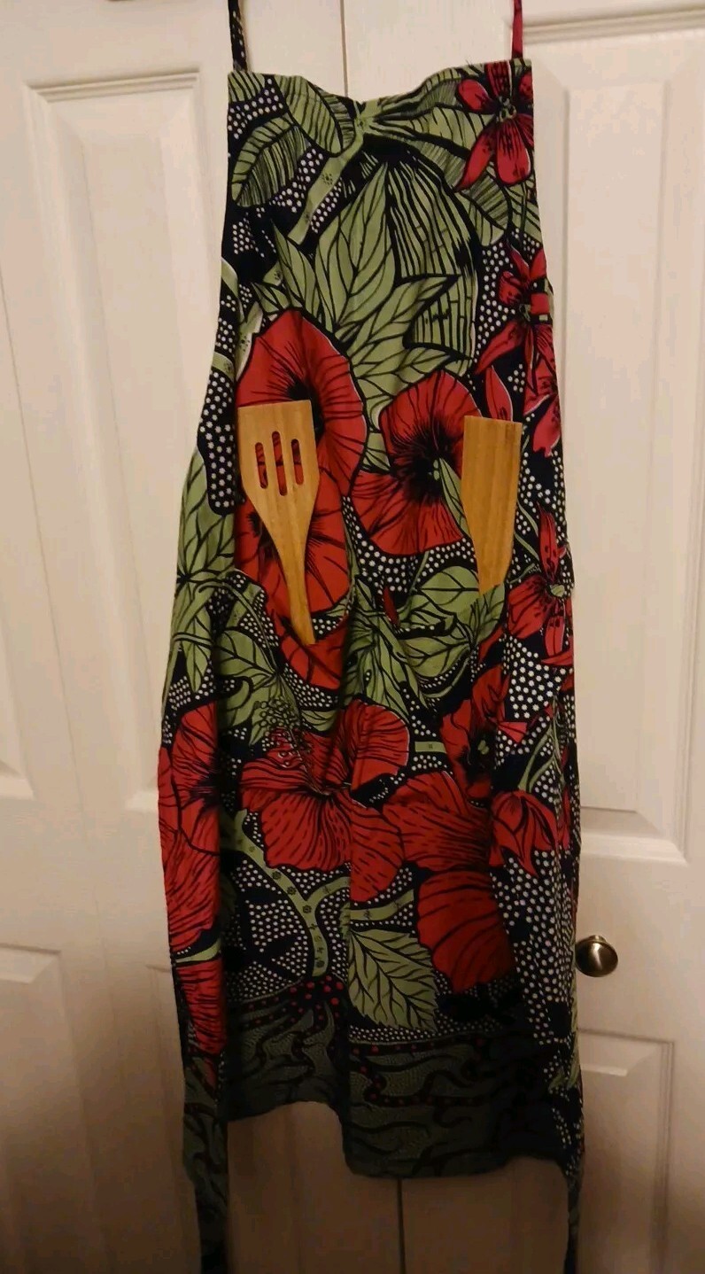 African Wax Print Fabric Apron