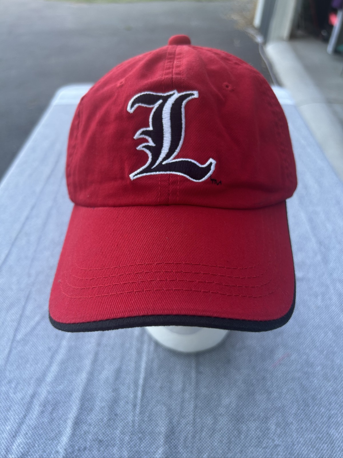 Red Embroidery University of Louisville Signatures Adjustable Hat
