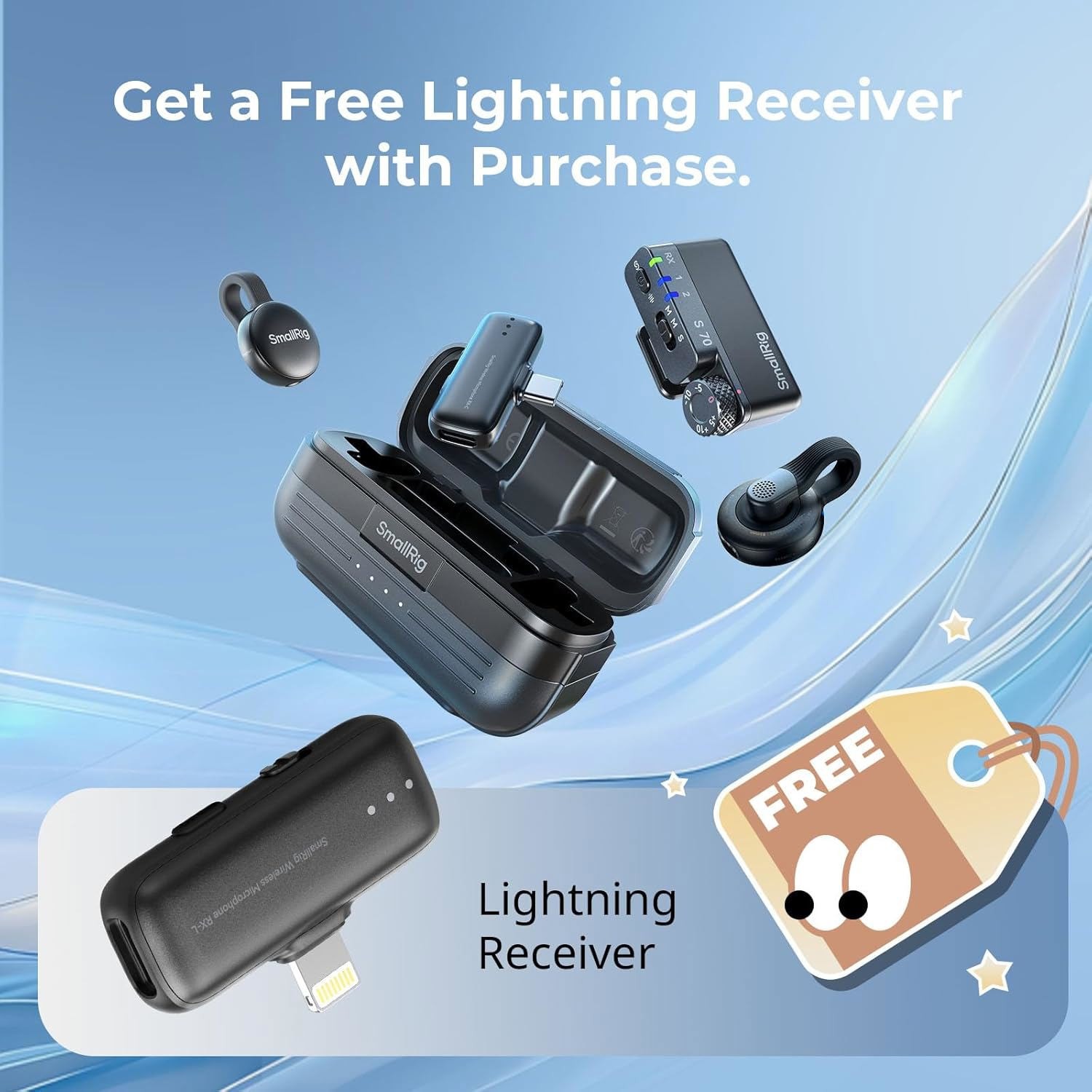 SmallRig Wireless Microphone for iPhone/for Android/Camera/Action Camera 5714