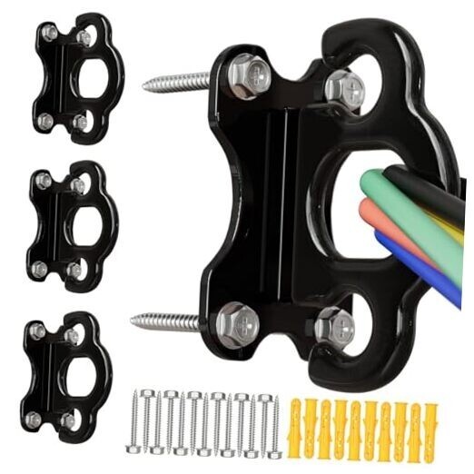 3*Resistance Band Wall Anchors by Bob and Brad: Wall Mount Clips for Training
