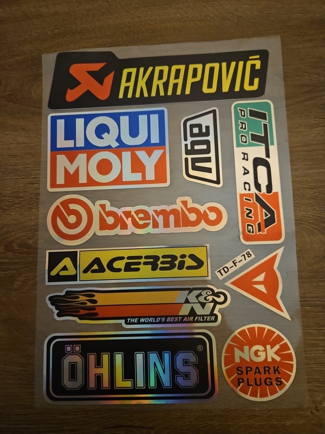 Sticker Brembo Liqui Moly Öhlins NRG Motorcycles Motorbike Sport Tuning Biker