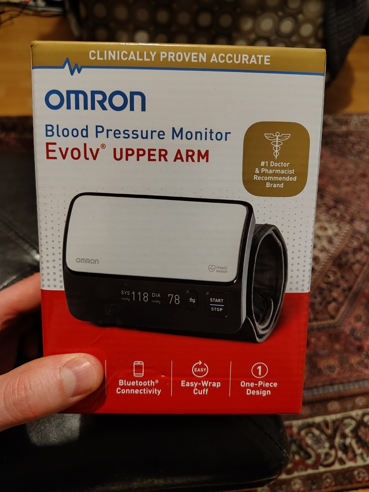 Omron Evolv BP7000 Upper Arm Blood Pressure Monitor Bluetooth Easy-Wrap Cuff