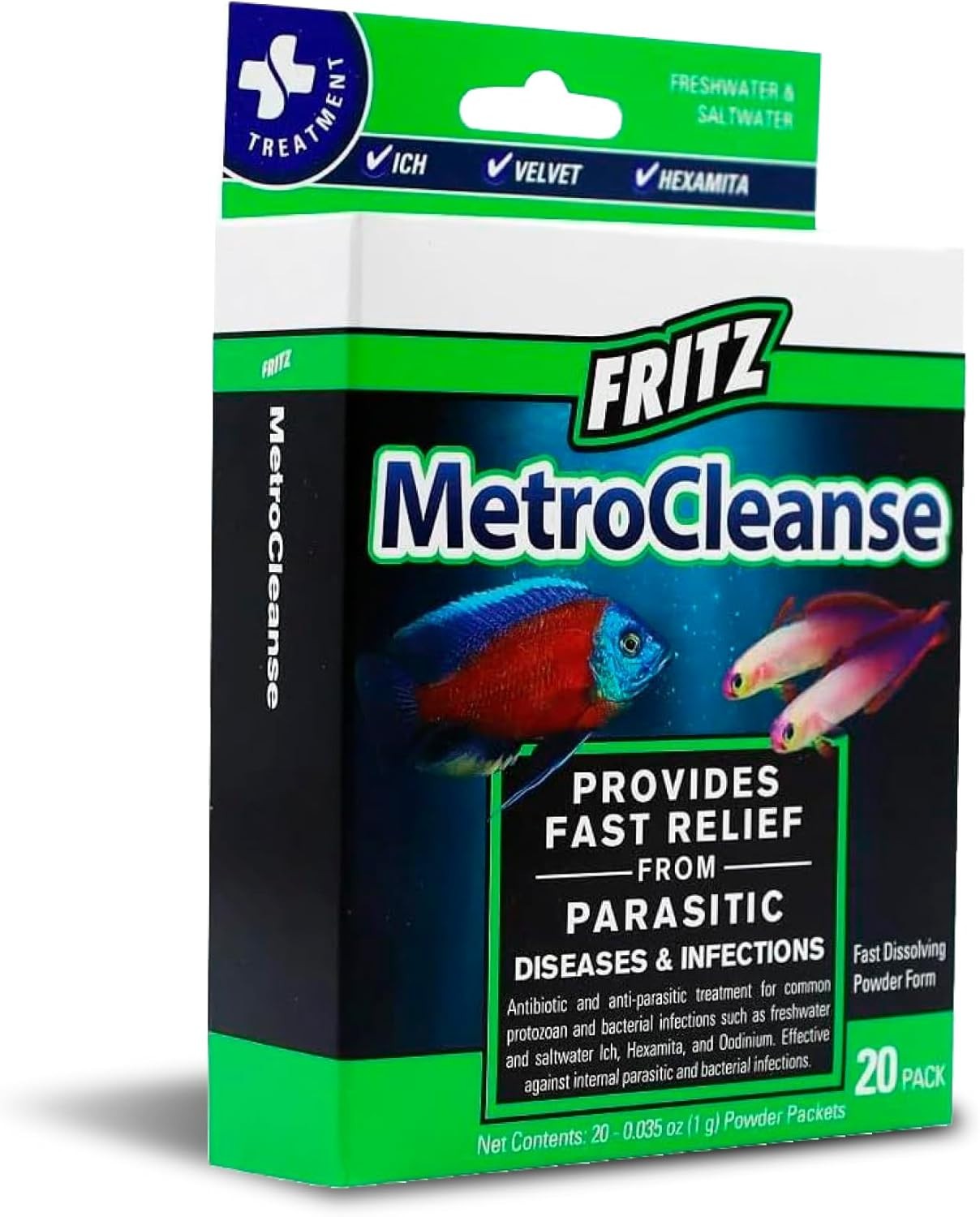 Fritz Metrocleanse, Provides Fast Relief From Parasitic Diseases - 20 Pack